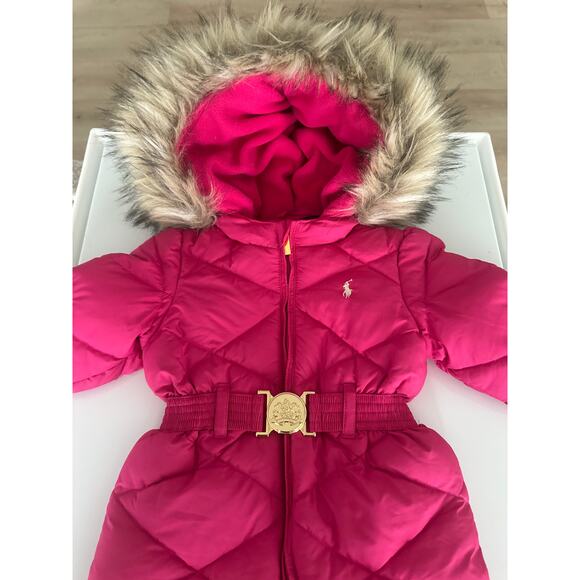 RALPH LAUREN snow ski snowboard Baby Quilted Snowsuit 6M snow coast - Picture 5 of 13
